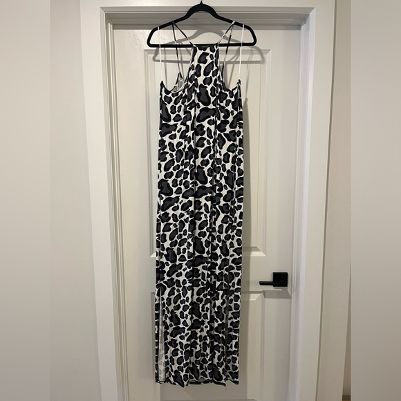 Thyme maternity animal print maxi dress with slit and thing waist belt,size XL - Picture 1 of 5